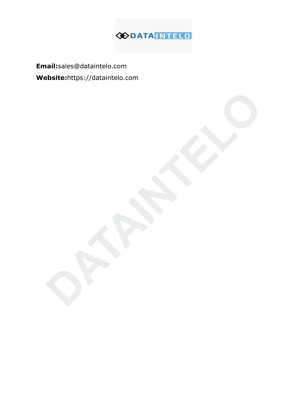 email sales@dataintelo com