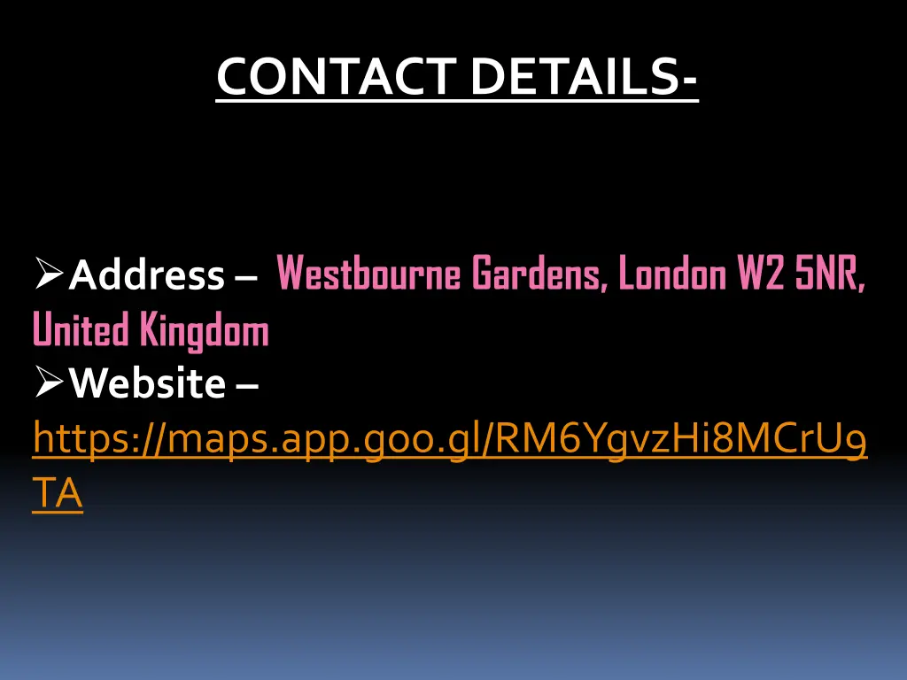 contact details