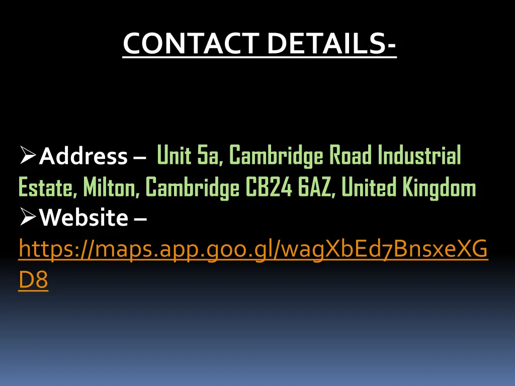 contact details