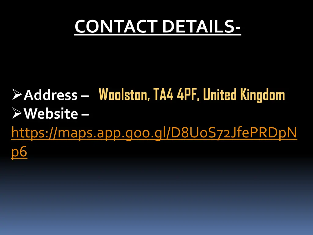 contact details