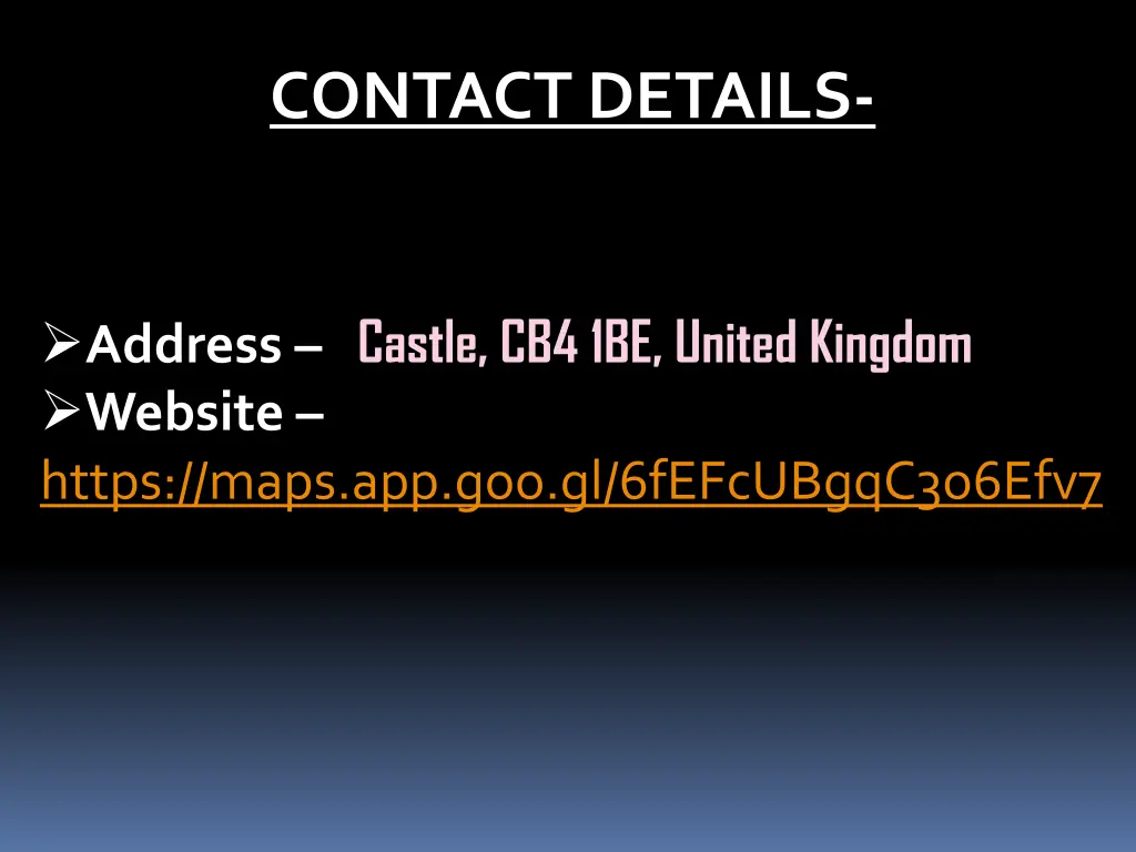 contact details