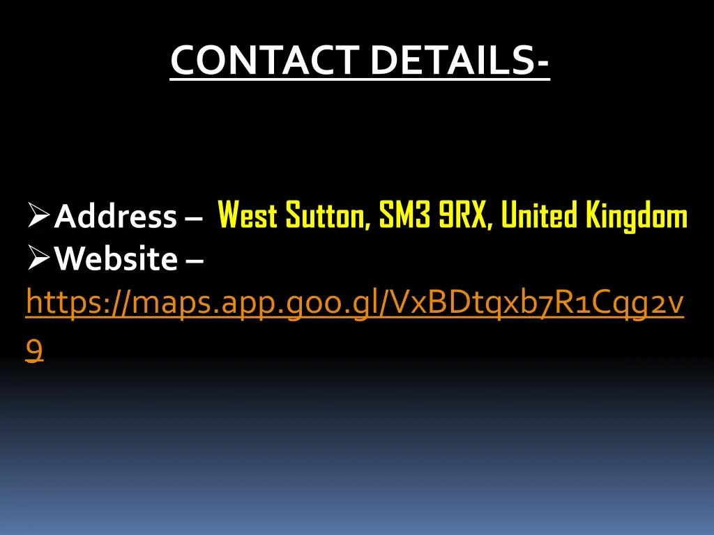 contact details