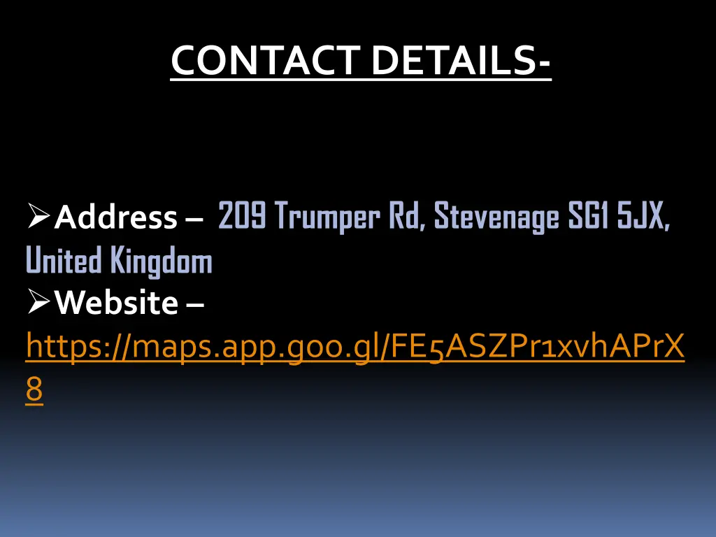 contact details