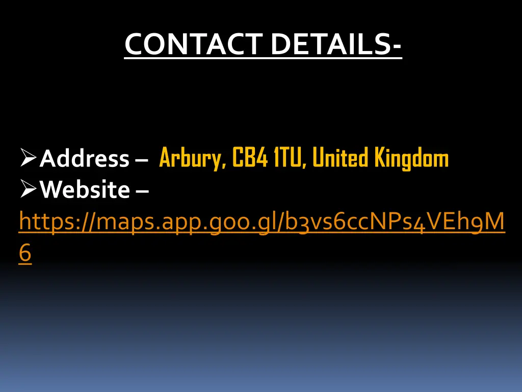 contact details