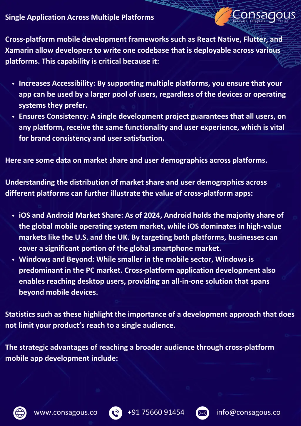 single application across multiple platforms