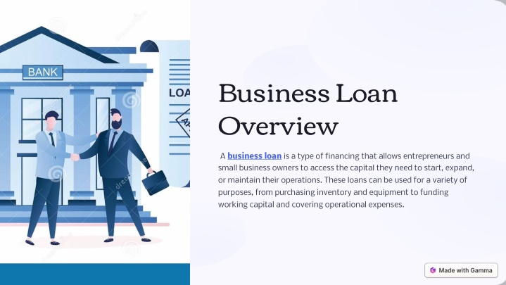 business loan overview