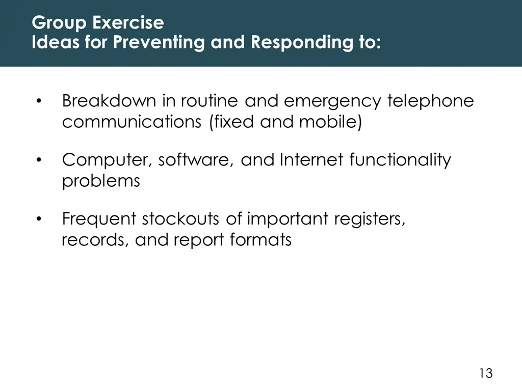 group exercise ideas for preventing