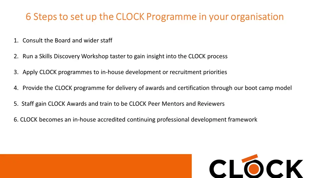 6 6 steps to set up the clock programme in your