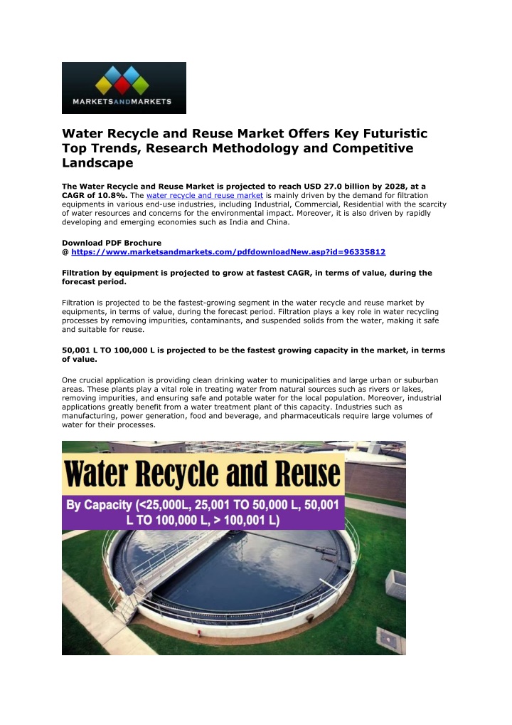 water recycle and reuse market offers