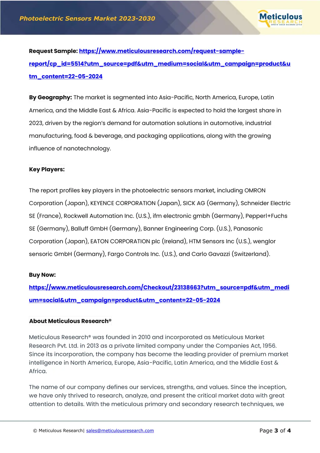 photoelectric sensors market 2023 2030 2