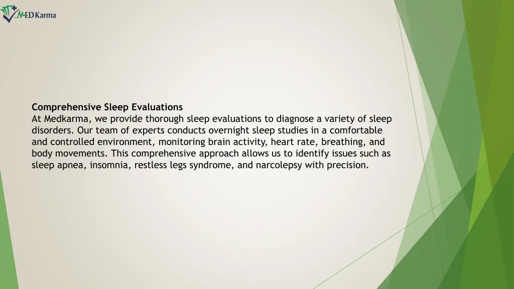 comprehensive sleep evaluations at medkarma