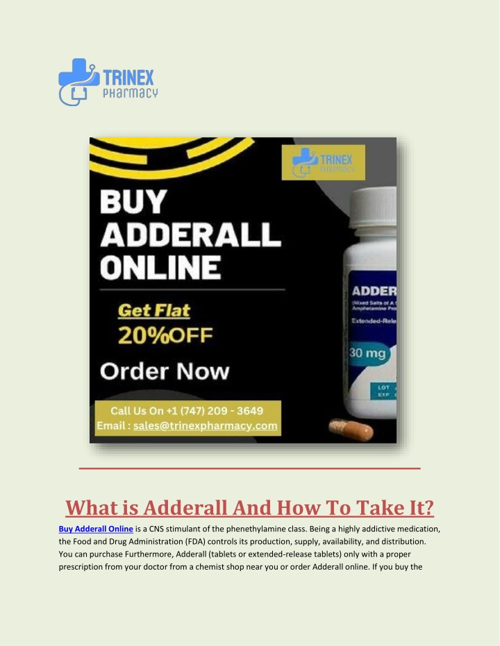 what is adderall and how to take it