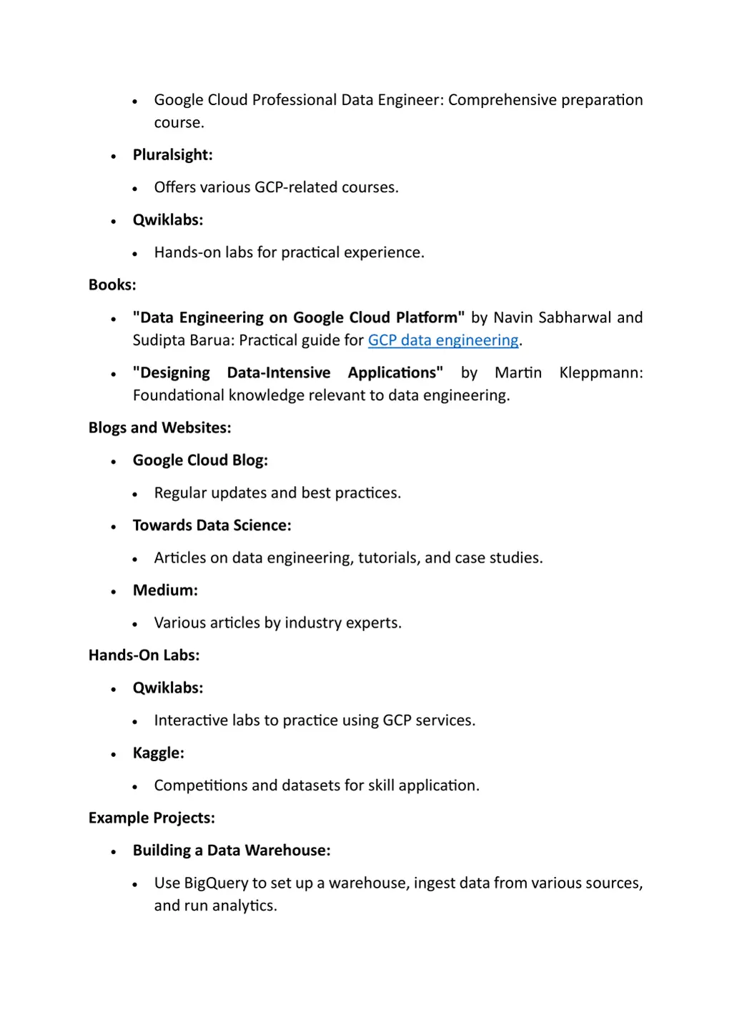 google cloud professional data engineer