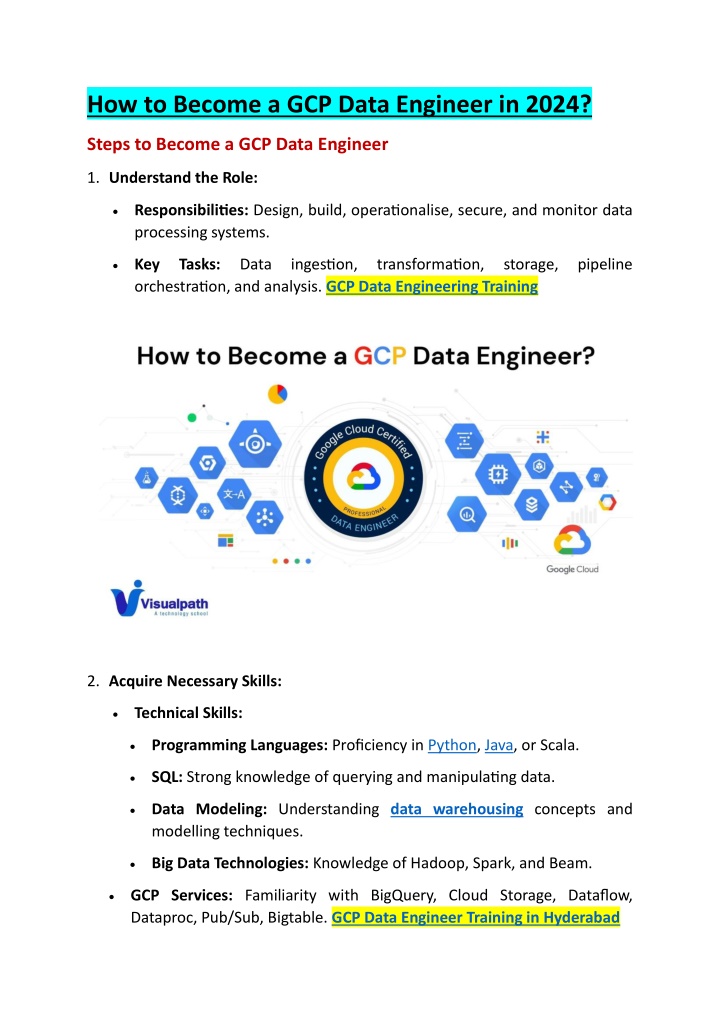 how to become a gcp data engineer in 2024