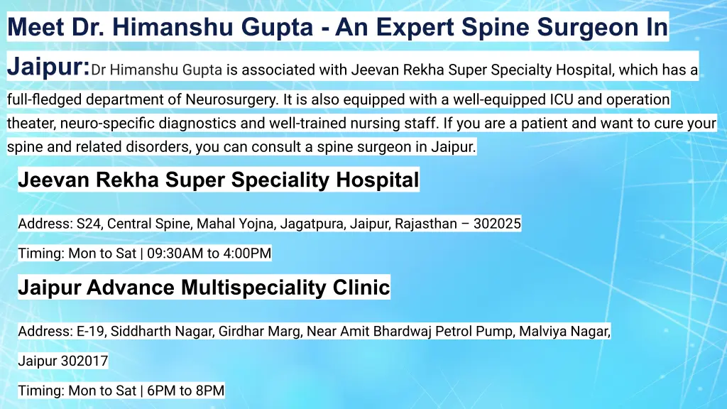 meet dr himanshu gupta an expert spine surgeon