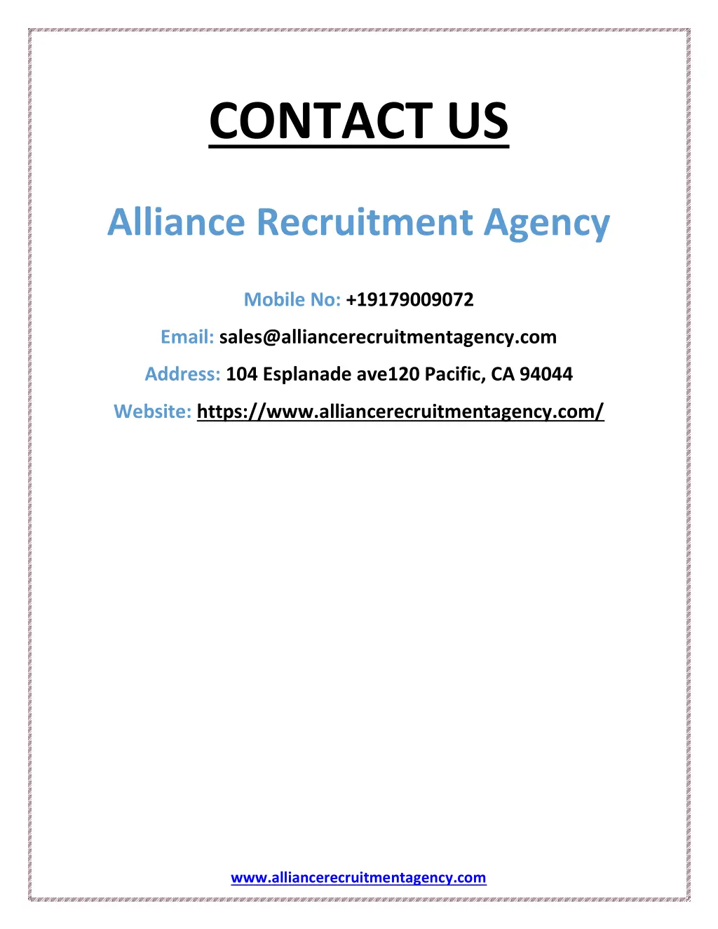 contact us