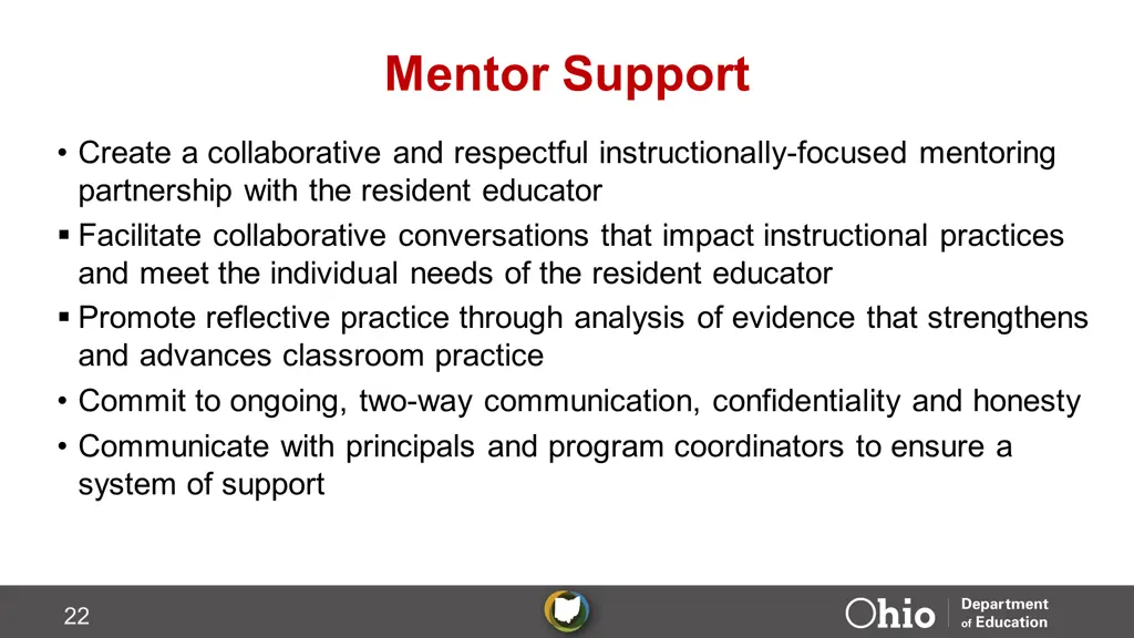 mentor support