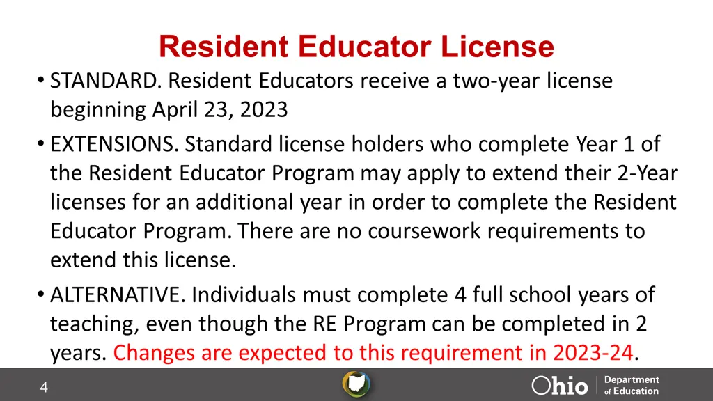 resident educator license standard resident