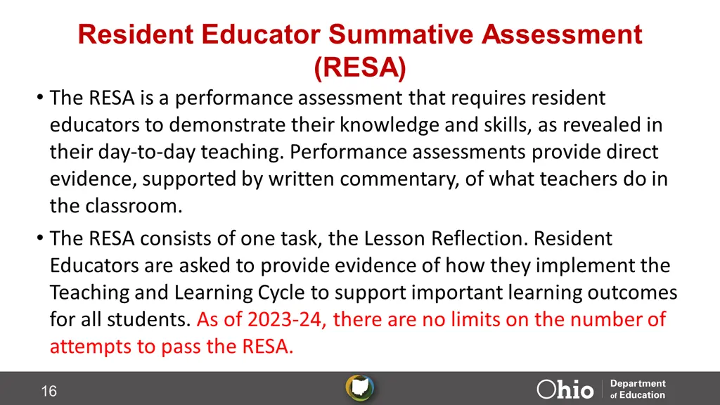 resident educator summative assessment resa