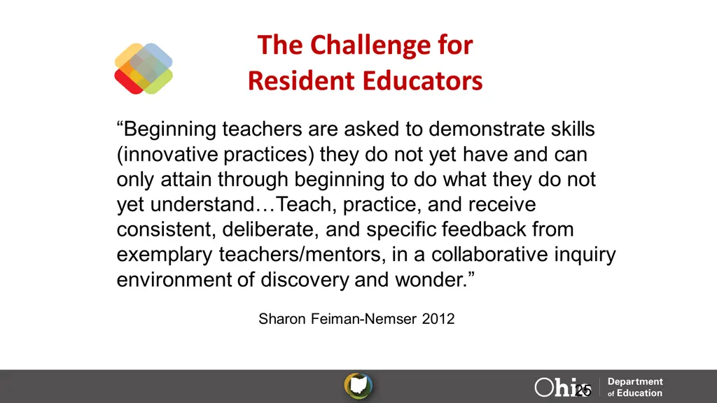 the challenge for resident educators