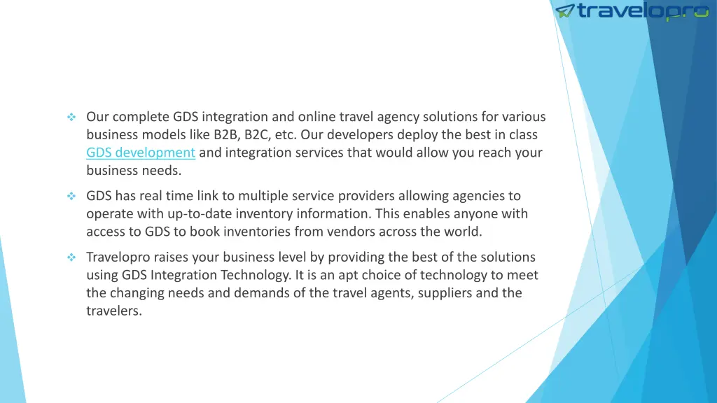 our complete gds integration and online travel