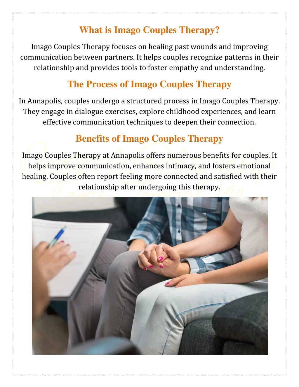 what is imago couples therapy
