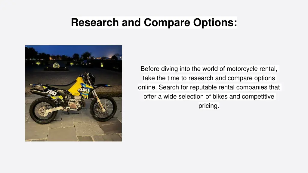 research and compare options