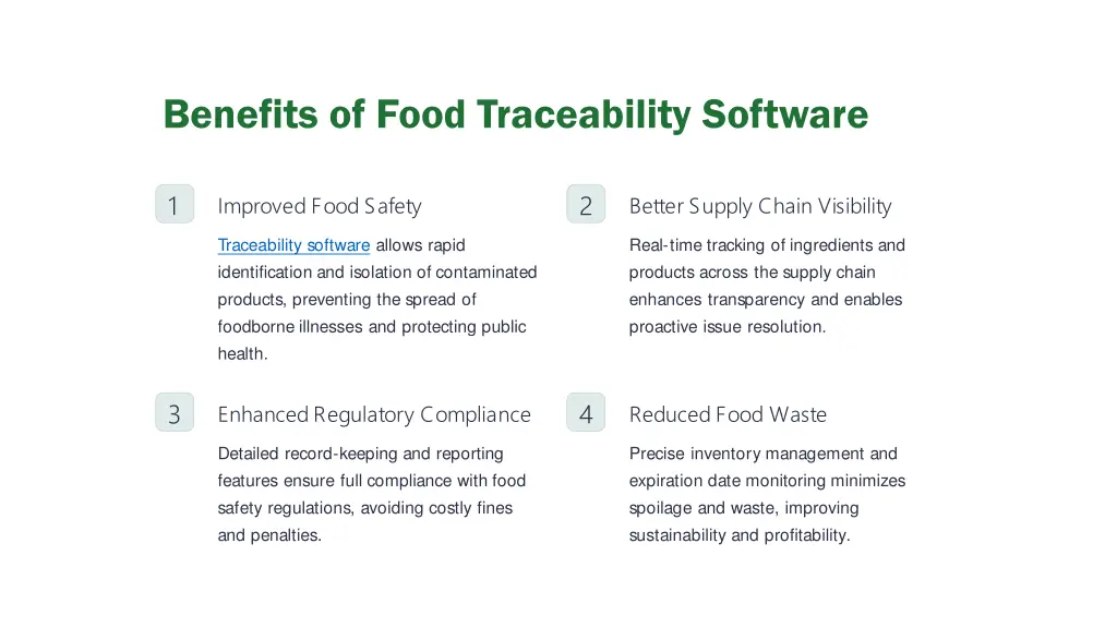 benefits of food traceability software