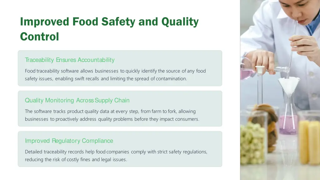 improved food safety and quality control