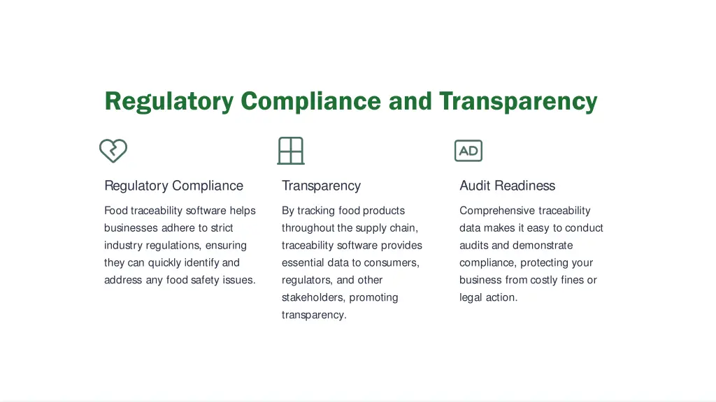regulatory compliance and transparency