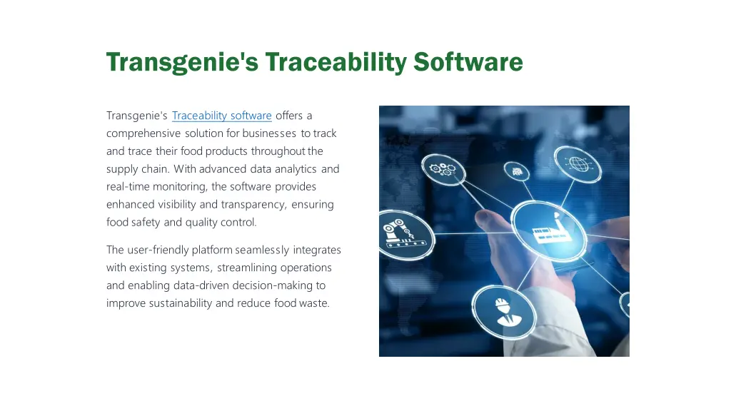 transgenie s traceability software
