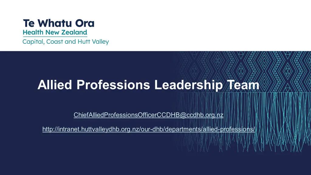 allied professions leadership team 1