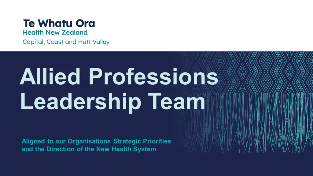 allied professions leadership team