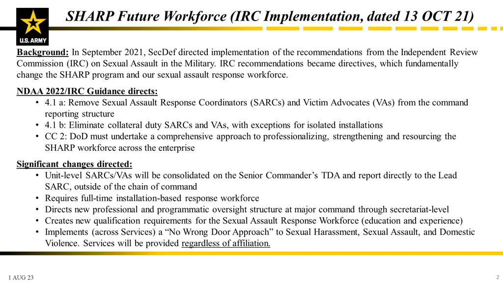 sharp future workforce irc implementation dated