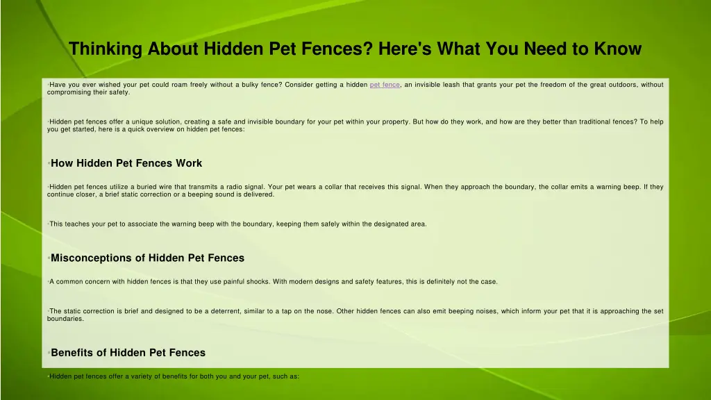 thinking about hidden pet fences here s what