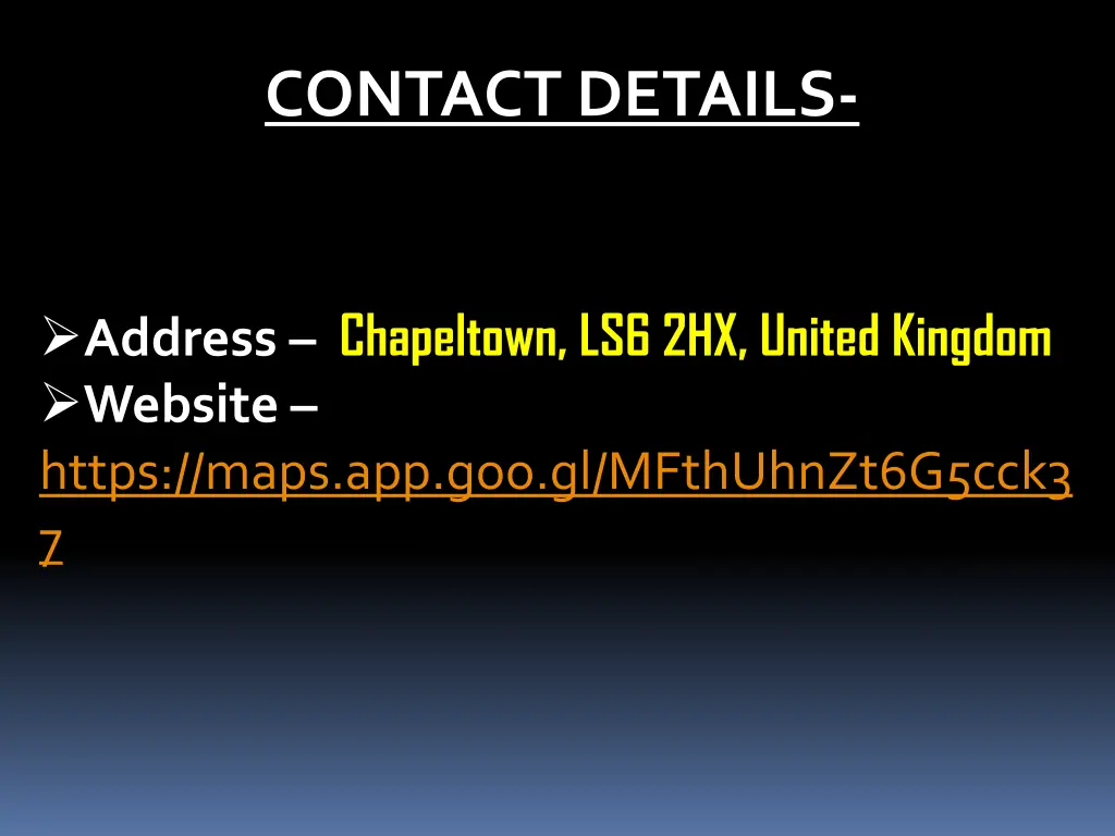 contact details