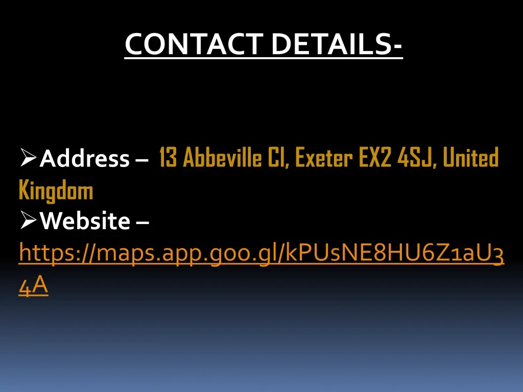 contact details