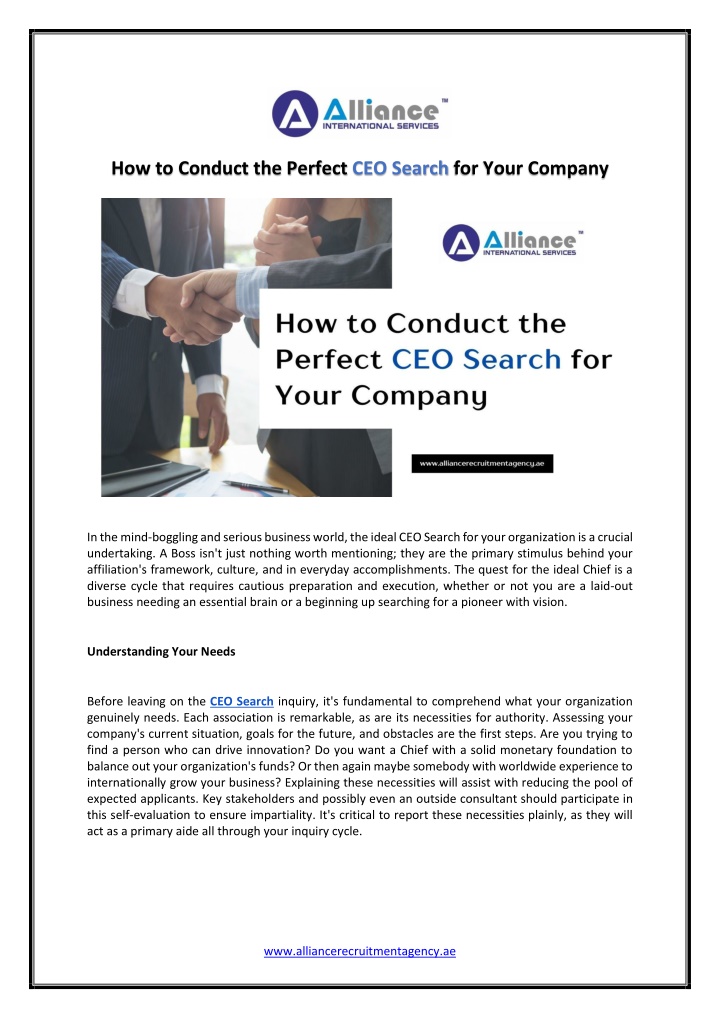 how to conduct the perfect ceo search for your