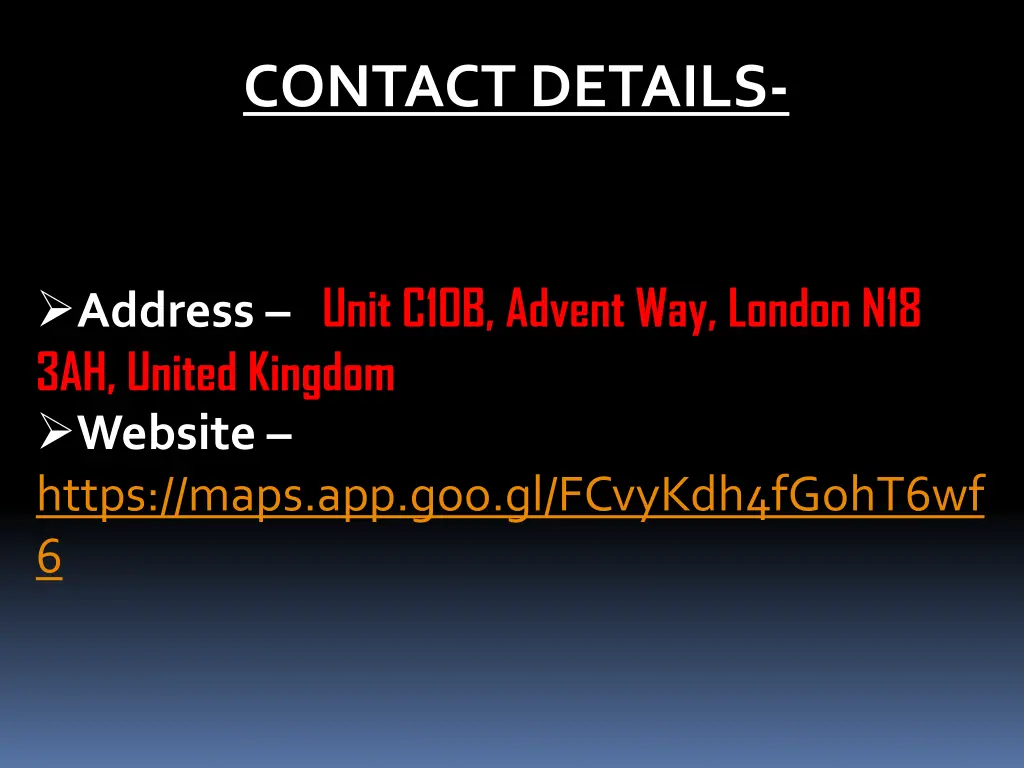 contact details