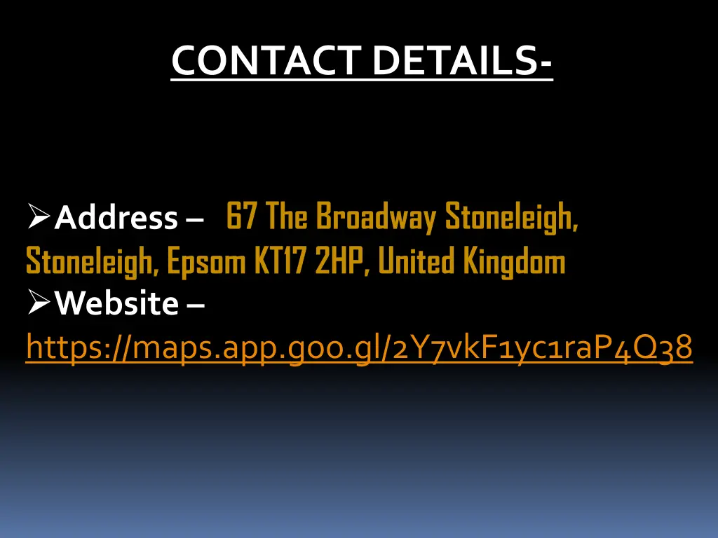 contact details