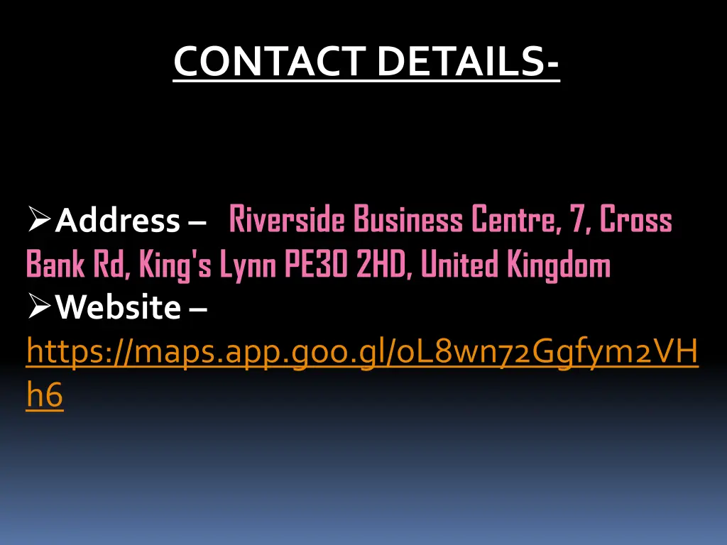 contact details