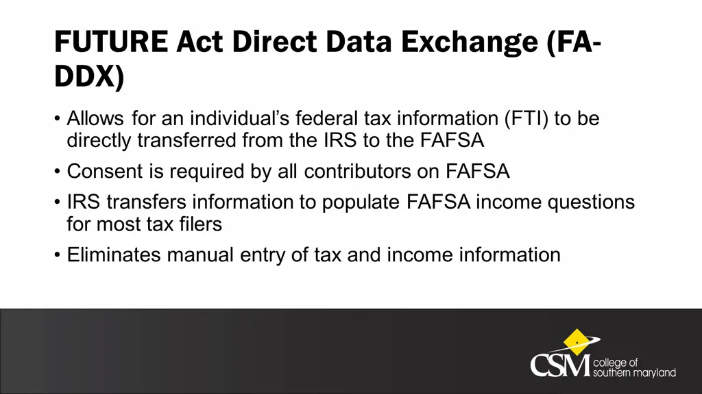 future act direct data exchange fa ddx