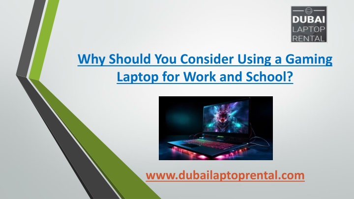 why should you consider using a gaming laptop