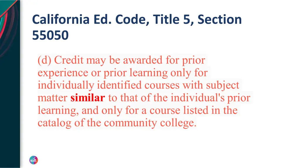 california ed code title 5 section 55050