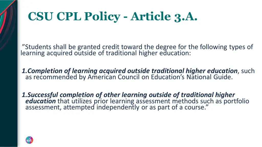 csu cpl policy article 3 a