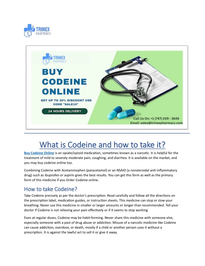 what is codeine and how to take it what