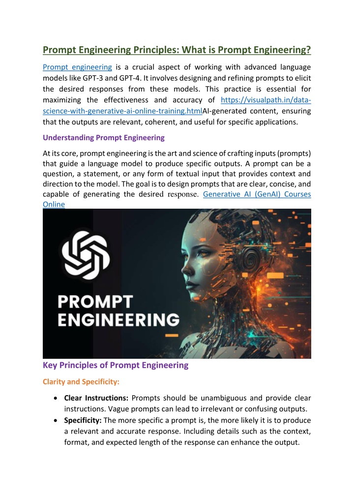 prompt engineering principles what is prompt