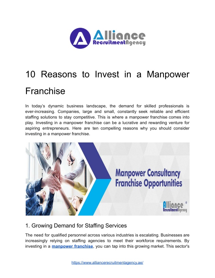 10 reasons to invest in a manpower