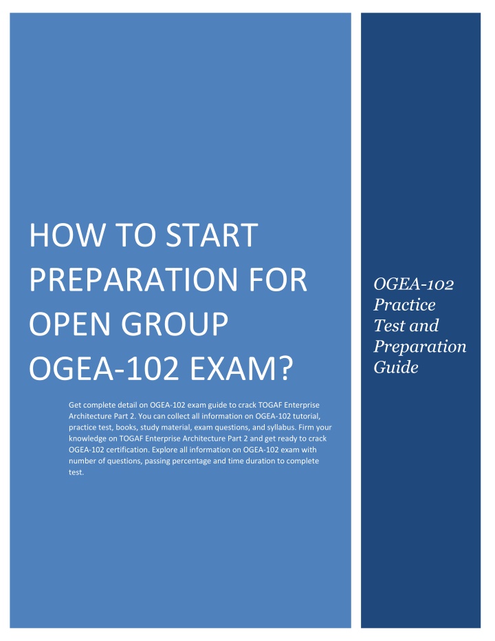 how to start preparation for open group ogea