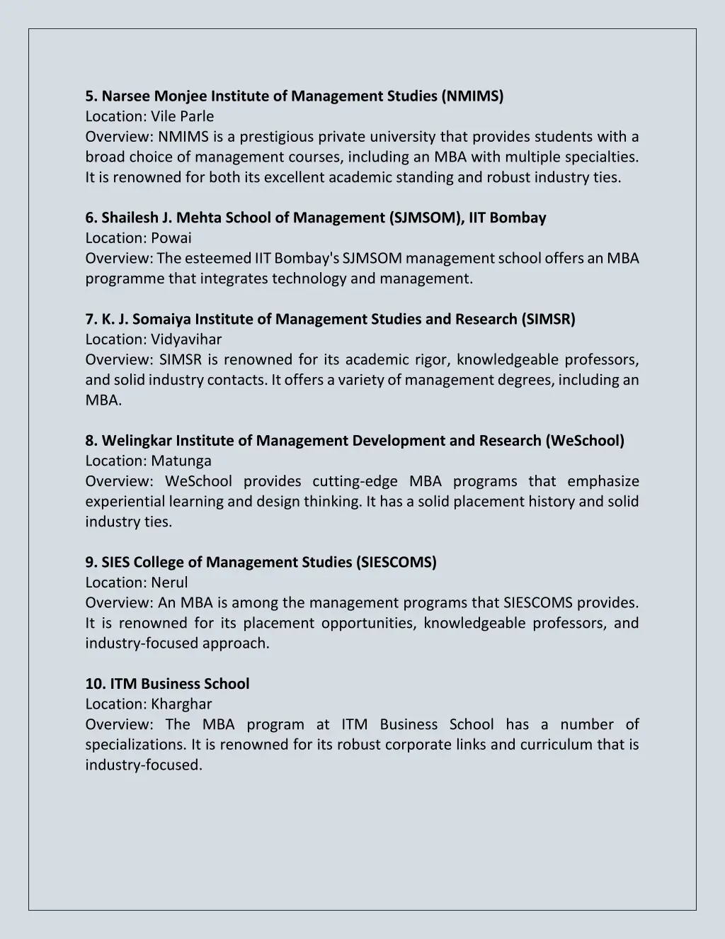 5 narsee monjee institute of management studies